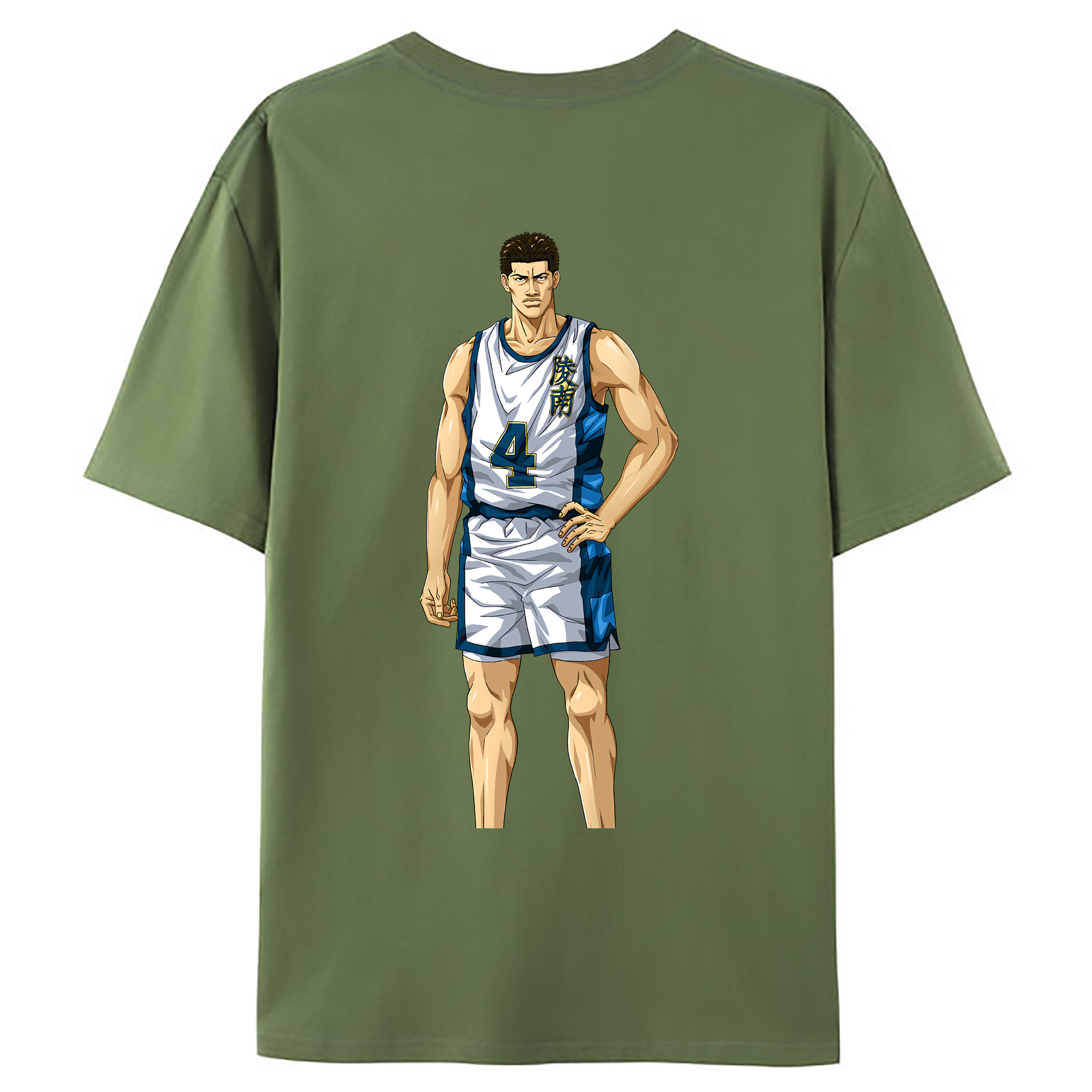 （画像用） SLAM DUNK／スラムダンク 綿100％ メンズ半袖Tシャツ（バックプリント） 通気性